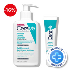 CeraVe, protokol za kožo nagnjeno k nepravilnostim - čiščenje in nega (236 ml + 40 ml)