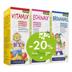 Fitobimbi Vitamix + Echinax + Bronhamil, paket (3 x 200 ml)