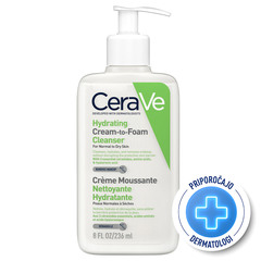 CeraVe, vlažilna kremno-penasta čistilna emulzija (236 ml)