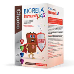 Biorela Immuno Kids Choco, mlečne čokoladice (20 čokoladic) 