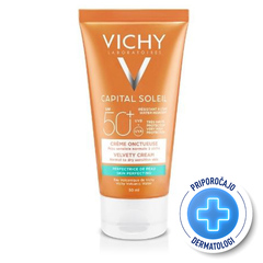 Vichy Capital Soleil, žametna krema za obraz ZF50+ (50 ml)