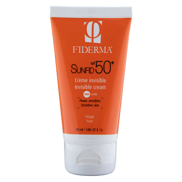 Fiderma Sunfid, neobarvana krema za za zaščito pred soncem za občutljivo kožo za obraz -ZF50+ (50 ml)