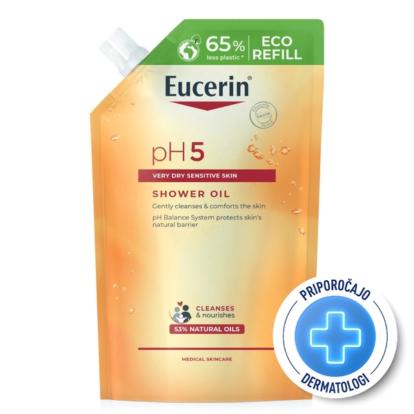 Eucerin pH5, olje za prhanje - refill (400 ml)