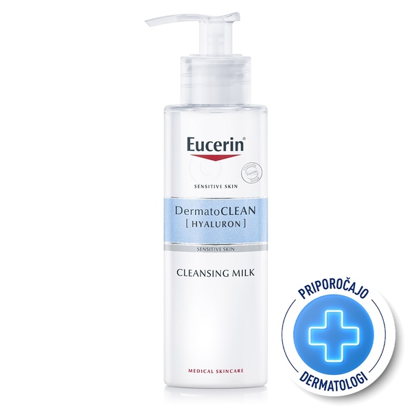 Eucerin DermatoClean [Hyaluron], blago čistilno mleko (200 ml)