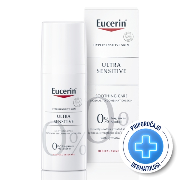 Eucerin Ultra Sensitive, fluid za normalno do mešano kožo (50 ml)