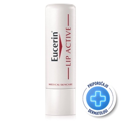 Eucerin Lip Aktiv, stik za nego ustnic z dekspantenolom in vitaminom E - ZF 20 (4,8 g)