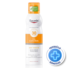 Eucerin Sun Dry Touch, prozoren sprej za zaščito pred soncem ZF 30 (200 ml)