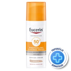 Eucerin Sun Photoaging Control, fluid za obraz v odtenku Medium - ZF 50+ (50 ml)