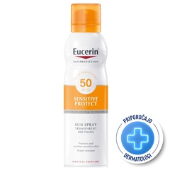 Eucerin Sun Dry Touch, prozoren sprej za zaščito pred soncem ZF 50 (200 ml)