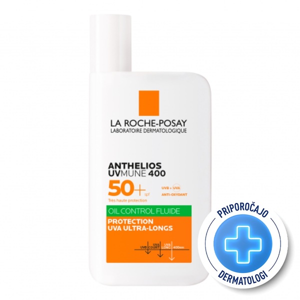 LRP Anthelios UVMUNE 400 Oil Control, fluid za mastno kožo -ZF50+ (50 ml)