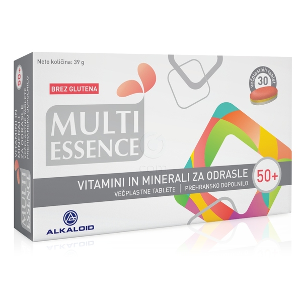 Multi Essence vitamini in minerali za odrasle 50+, večplastne tablete (30 tablet)