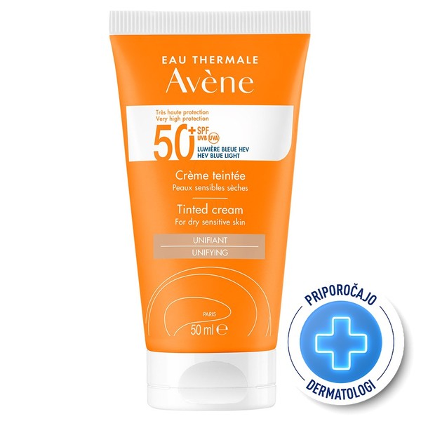 Avene Sun, obarvana krema - zelo visoka zaščita - ZF50+ (50 ml)