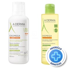 A-Derma, rutina za nego suhe kože nagnjene k atopiji (500 ml + 400 ml)