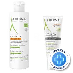 A-Derma, rutina za kožo nagnjeno k alergijam (500 ml + 200 ml)