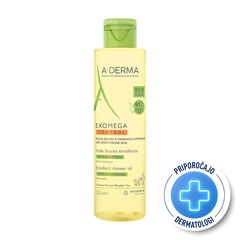 A-Derma Exomega Control, emolientno čistilno olje za tuširanje za atopijsko kožo (200 ml)