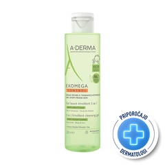 A-Derma Exomega Control, emolientni čistilni gel 2v1 (200 ml)