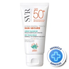 SVR Sun Secure, obarvana mineralna krema za obraz za suho kožo - ZF 50+ (60 g)