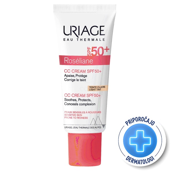 Uriage Roseliane CC, krema - svetel odtenek - ZF 50+ (40 ml)