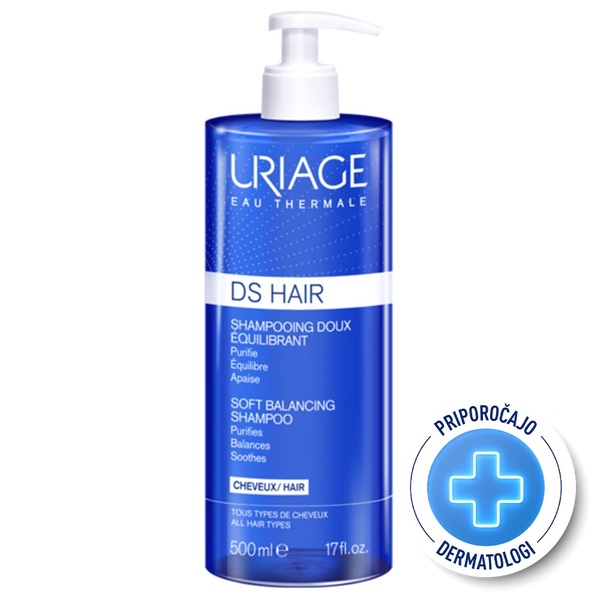  Uriage DS Hair, nežen šampon za uravnavanje lasišča (500 ml) 