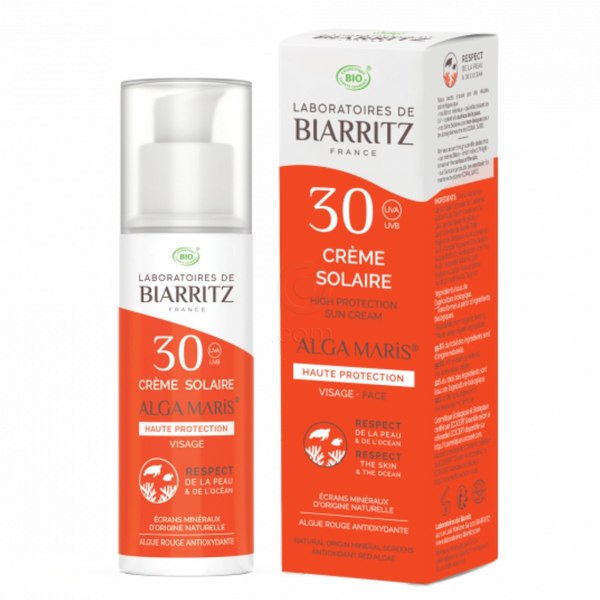 Biarritz BIO, krema za obraz za sončenje - ZF30 (50 ml)