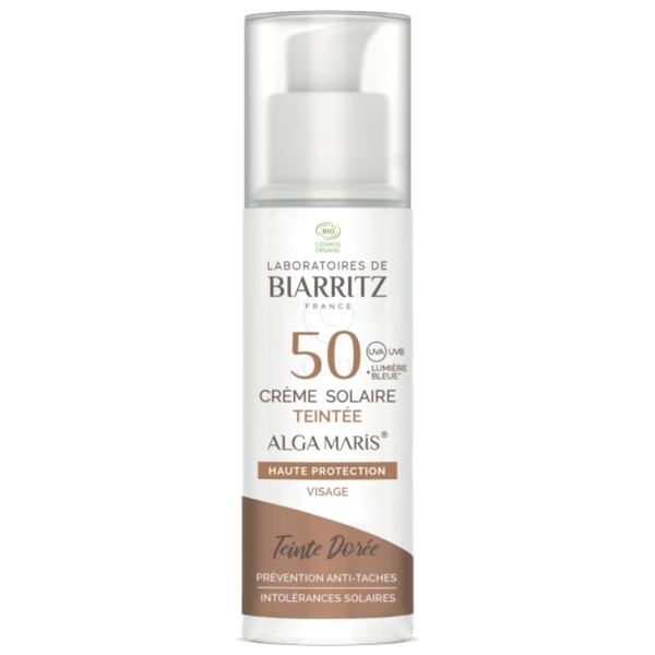 Biarritz BIO, tenirana krema za obraz za sončenje - bež - ZF50 (50 ml)