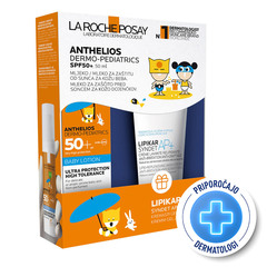 LRP Anthelios Dermo Pediatrics, paket za zaščito kože pred soncem za otroke - ZF50+ (50 ml + 100 ml)