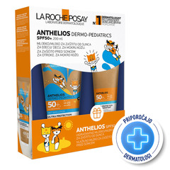 LRP Anthelios Dermo Pediatrics, otroški paket za zaščito pred soncem - ZF50+ (200 ml + 75 ml)