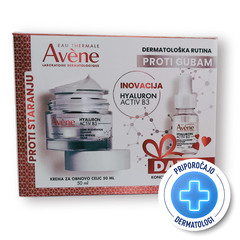 Avene Hyaluron Activ B3, anti-age paket nego obraza - krema in serum (50 ml + 10 ml)