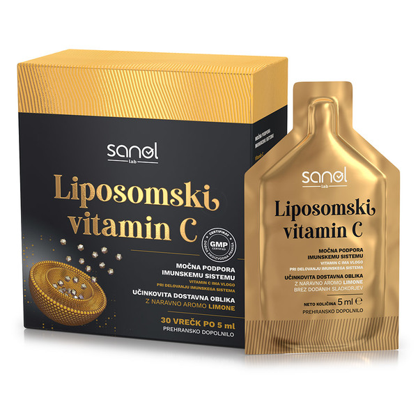 Sanol LAB Liposomski Vitamin C, vrečke (30 x 5 ml) 