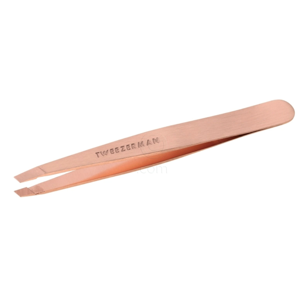  Tweezerman Slant Tweezer, pinceta s poševno konico - Rose Gold (1 pinceta)