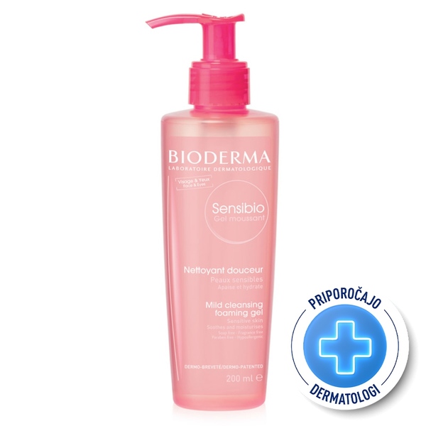 Bioderma Sensibio Gel Moussant, čistilni gel za občutljivo kožo (200 ml)