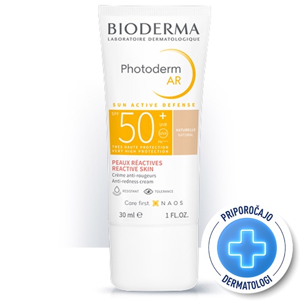 Bioderma Photoderm AR, obarvana krema za obraz proti rdečici - ZF50+ (30 ml)