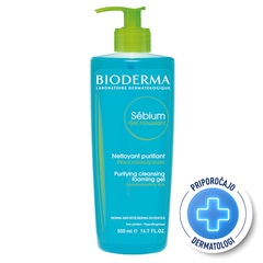 Bioderma Sebium, peneči gel za čiščenje kože (500 ml)