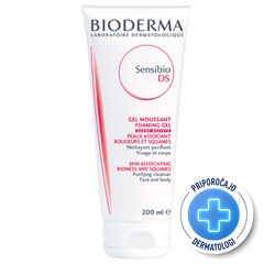 Bioderma Sensibio DS+, peneči čistilni gel za pomiritev kože (200 ml)