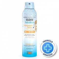 ISDIN Sun Fotoprotector Pediatrics, prozoren sprej za telo Wet Skin - ZF50 (250 ml)