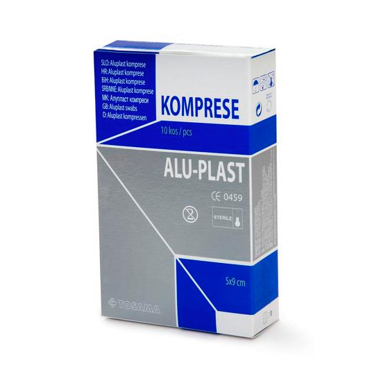 Aluplast Extra Sterilne Komprese 5 X 9 Cm 10 Kompres