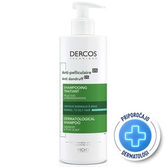 Vichy Dercos, šampon proti prhljaju za normalne in mastne lase (390 ml)