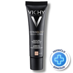 Vichy Dermablend 3D-25-Nude, korektivni puder za mastno kožo, nagnjeno k aknam (30 ml)