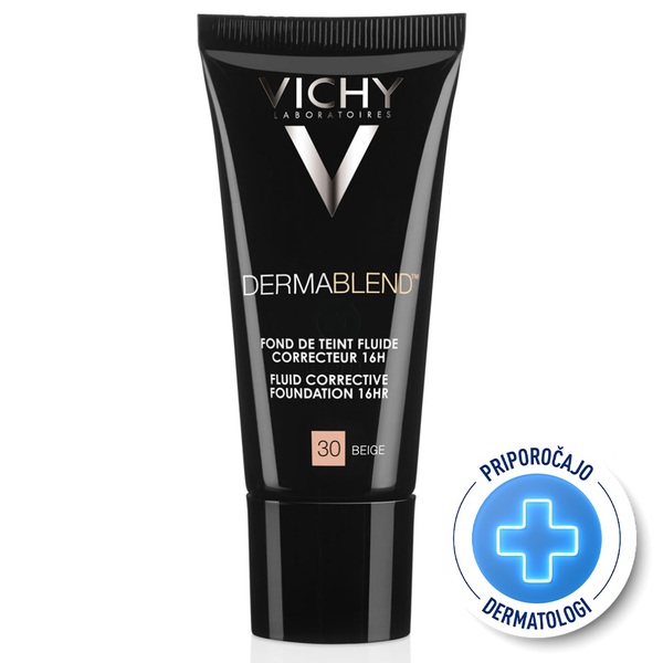 Vichy Dermablend-30-Beige, tekoči korektivni puder (30 ml) 