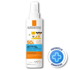 LRP Anthelios UVMUNE 400 Dermo Pediatrics, nevidno pršilo za zaščito pred soncem za otroke - ZF50+ (200 ml)