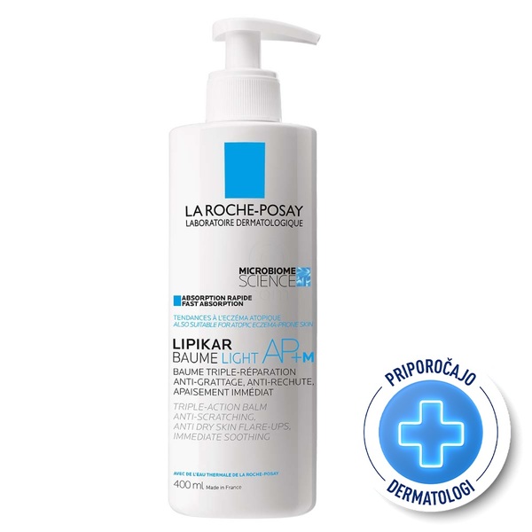 LRP Lipikar Baume AP+M Light, lahki balzam s trojnim delovanjem (400 ml)