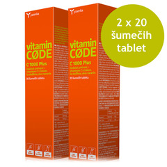 Yasenka Vitamin Code C 1000 Plus - paket (2 x 20 šumečih tablet)