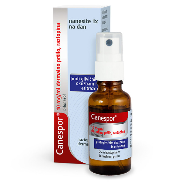 Canespor 10 mg/ml, dermalno pršilo (25 ml raztopina)