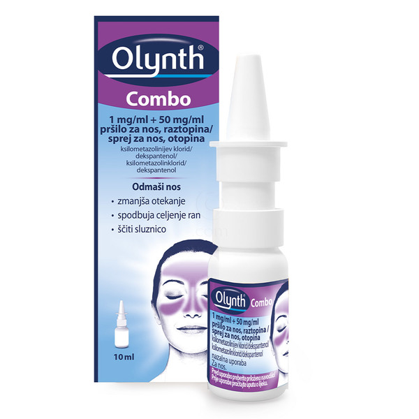 Olynth Combo 1 mg/ml + 50 mg/ml, pršilo za nos - raztopina (10 ml)