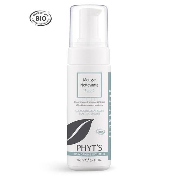  Phyt's Mousse Netoyante Purite Aromaclear, čistilna pena za nečisto kožo (160 ml) 