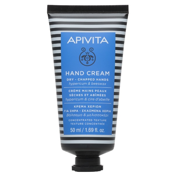 Apivita, krema za suhe razpokane roke s šentjanževko in čebeljim voskom (50 ml)