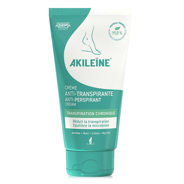 Akileine, krema proti močnemu potenju nog (75 ml)