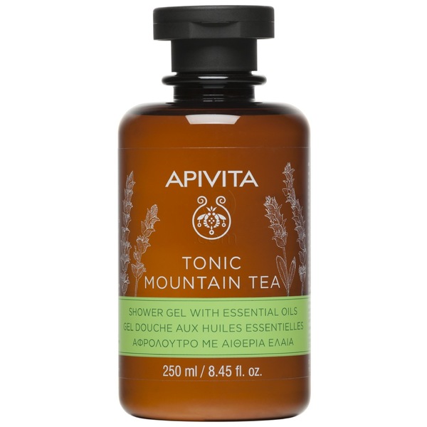 Apivita Tonic Mountain Tea, gel za tuširanje z eteričnimi olji (250 ml)