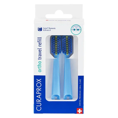 Curaprox Ortho, refill za potovalni set - moder (2 nadomestni glavi)