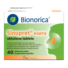 Sinupret exera, obložene tablete (40 tablet)